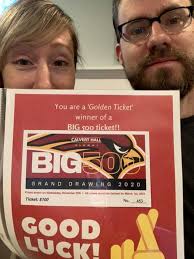 Kirk Roush '99 and his wife Devon found a winning “Golden Ticket” in their  Homecoming Package!! Congratulations and enjoy your winnings!💰