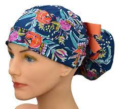 Womens Perfect Fit Ponytail Surgical Scrub Hat Cap Ppe Etsy Scrub Hats Surgical Scrub Hats Ponytail Scrub Hat