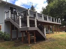 With composite decking and deck railings installed, complete the look with composite stairs. Lumber Projects Gallery And Videos Conrad Lumber Co