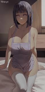 shexyo naruto naruto shippuden hyuuga hinata naked apron thighhighs |  1037986 | yande.re