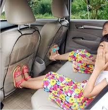 Car Auto Seat Back Protector Cover For Children Kick Mat Mud Clean Black Blue Car Seats Kick Mat Car