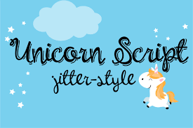 Pea girly girls script by typeface ? Pn Unicorn Script Jitter 113010 Script Font Bundles