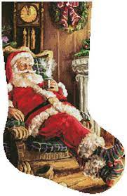 Check spelling or type a new query. Santa Resting Stocking Right Cross Stitch Pattern By Tereena Clarke Crosstitch Com