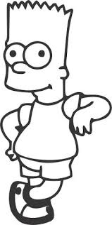 Desenhos para pintar colorir e imprimir. Adesivo Bart Simpson Comprar Em Olhares Adesivos