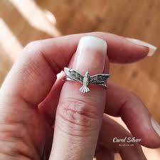 Silver Bird Ring: Boho Flight Jewelry, Freedom Symbol