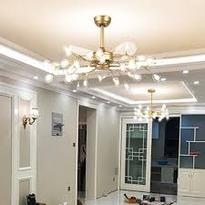 Look up and imagine what you see. Nordic Leafy Bubbling Chandelier Lighting Acrylic 30 45 54 Bulb Living Room Ceiling Suspension Lamp In Black Gold Beautifulhalo Com