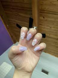 Purple Butterfly Nails Simple Nails Butterfly Nail Coffin Nails Designs