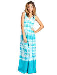 Island Vibes Tie-Dye Maxi Dress BLUE PINK - m