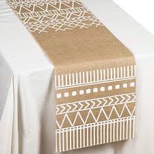 Amazon Com Letjolt Christmas Table Runner New Year Burlap Rustic Jute Boho Table Runner Baby Shower Table Decorations Boho Table Runner Boho Party Decorations