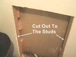 Use a small pry bar to remove the trim. Repairing Medium To Large Holes In Drywall