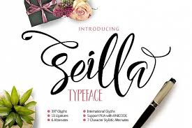 Script typefaces are based upon the varied and often fluid stroke created by handwriting, pretty much like the cursive fonts just typically more elegant. Seilla Script Script Fonts New Fonts Free Fonts Download