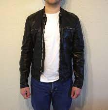 Brooks Leather Cafe Racer Black Leather Jacket Made In Detroit Usa Size 38 Small Leather Jacket Black Leather Jacket Jackets
