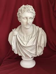 Mark Antony Bust Sculpture marble statue Greek Roman luxury home decor