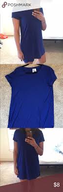 H M Royal Blue T Shirt Dress M Royal Blue Gently Worn T Shirt Dress H M Dresses Mini Royal Blue T Shirt Blue Tshirt Dress T Shirt Dress