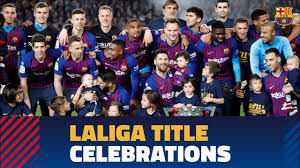 App la liga puzzle ue llagostera. Barca Celebrates The 2018 19 Laliga Title At Camp Nou Youtube