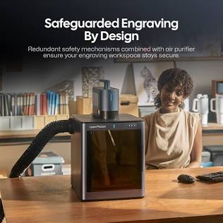 Safety enclosure paired with air purification, AI generated