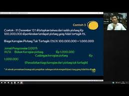 Jurnal penyesuaian piutang tak tertagih. Jurnal Penyesuaian Piutang Tak Tertagih Utang Beban Sewa Dibayar Dimuka Youtube