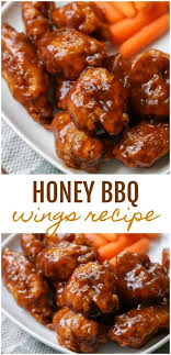 Boneless Honey Bbq Wings So Simple And Delicious Li Luna Recipe Honey Bbq Boneless Wings Recipe Boneless Wing Recipes Bbq Wings Recipe