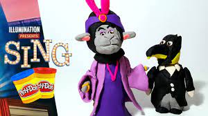 SING MOVIE Nana Noodleman and Penguin Play Doh Figures | How to Make Sing  Characters tutorial - YouTube