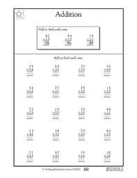 Finally, let's add the next set of digits, 2 and 4. Adding 2 Digit Numbers 1st Grade 2nd Grade 1st Grade 2nd Grade Math Worksheet Greatschools