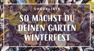 Mach Deinen Schreber Garten Winterfest Winterfest Winterfest Machen Garten