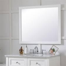 We are thrilled with the new look. Elegant Decor Aqua 36 X 30 Wood Frame Bathroom Mirror In White Vm23036wh
