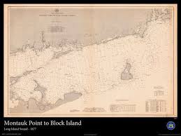 Nautical Map Of Long Island Sound And Block Island 1877 Nautical Map Long Island Sound Block Island