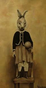 Rabbit Girl By Jana Paleckova Rabbit Painting Anthro Cat Vintage Rabbit