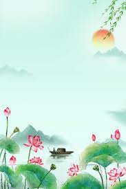 chinese style summer hand painted ink chinese art painting art flower wallpaper