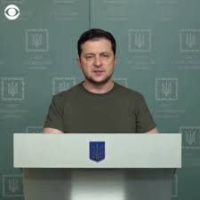 CBS News on Twitter: "Ukrainian President Volodymyr Zelensky says Russia's  actions against his country "bear signs of genocide." "This is evil that  came to our land and must be destroyed," he said.