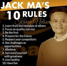 Jack S 10 Rules Li Fb Jackma Jack How To Raise Money Positivity Challenge How To Get Motivated