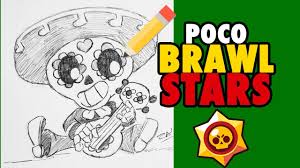 When poco's attack hits friendly brawlers, it will heal them for 400 health. Como Desenhar O Poco Brawl Stars How To Draw Poco Brawl Stars Youtube