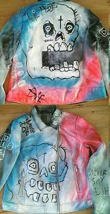 My Lil Peep Never Say Die Jacket Diy Lil Peep Hellboy Painted Denim Jackets