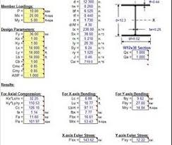 Beamcol9 Beam Column Design Per Aisc 9th Edition Asd Manual Spreadsheet In 2020 Column Design Steel Beams Beams