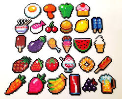 8 Bit Food Bead Sprites Choose One Avec Images Perles Hama Sashiko Minecraft Perle Hama