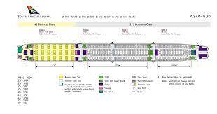 Airplane Pics South African Airways A340 600 Seating Plan