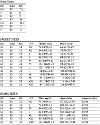 sizing chart