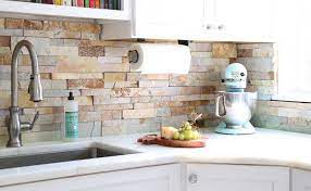 You can find tiles made of most natural stone as well as mosaic tiles and river rock that are attached to a backing to form sheets. Natural Stacked Stone Backsplash Tiles For Kitchens And Bathrooms