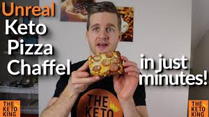 We opted to top ours with all of favorite pizza. Chaffle Keto Recipe Keto Pizza Chaffle Chaffle Recipe Quick Keto Pizza Keto Chaffles Youtube