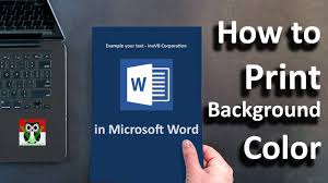 Print background & color images in word. Print Background Color In Microsoft Word Youtube