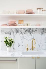 Mandy Moore Residence Kitchen Tour Sarah Sherman Samuel Open Kitchen Shelves Kitchen Marble Bright Kitchens