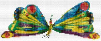 very hungry caterpillar butterfly cross stitch pdf chart