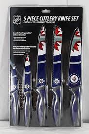 Winnipeg Jets 5 Piece Kitchen Knife Set 430 Stainless Steel Serrated Blade Hand Wash Only Non Slip H Knife Set Kitchen Best Pocket Knife Kitchen Knives