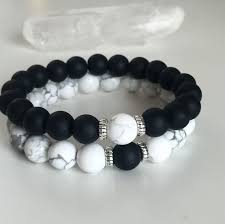 Black And White Relationship Bracelets Couples De Bracelet Ses Et Ses Bracelets Bracelet Yin Et Yang Bracelets Pour Beaded Bracelets Relationship Bracelets Mens Beaded Bracelets