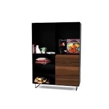 Highboard Mystery Holz Nussbaum Metall Schwarz Stahlzart Mobel Moderne Designmobel Aus Holz Metall Highboard Holz Und Metall Minimalistisches Design