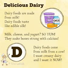 Vivi Ledish S Delicious Dairy Poem For Kids No Dairy Recipes Teaching Materials Foodie Fun