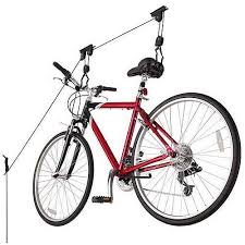 The kradl is a revolutionary bike ceiling hoist that gets your bike up off the floor and securely and easily suspends it from the ceiling. Racor Bike Lift Black Walmart Com Walmart Com