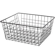 Wire basket wall mount, metal wall decor, rustic wall decor, industrial, bathroom basket, organization, kitchen basket, wall basket. Black Or White Rectangular Metal Wire Storage Fruit Baskets With Insert Handles Buy Storage Basket Fruit Basket Basket For Bathroom Product On Alibaba Com