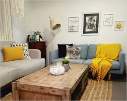 Mustard And Blue Living Room Accessories