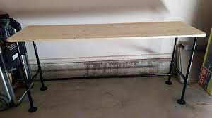 The process worked well and pairs great with the dark, rustic table top. Diy Metal Pipe Desk Legs Novocom Top